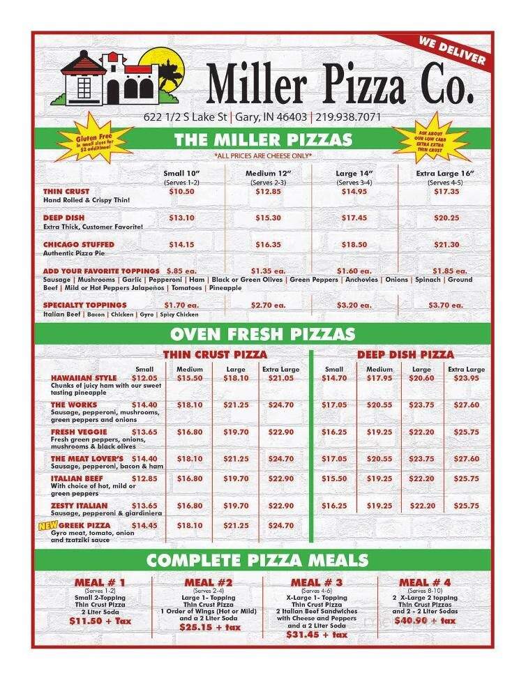 Miller Pizza Co - Gary, IN