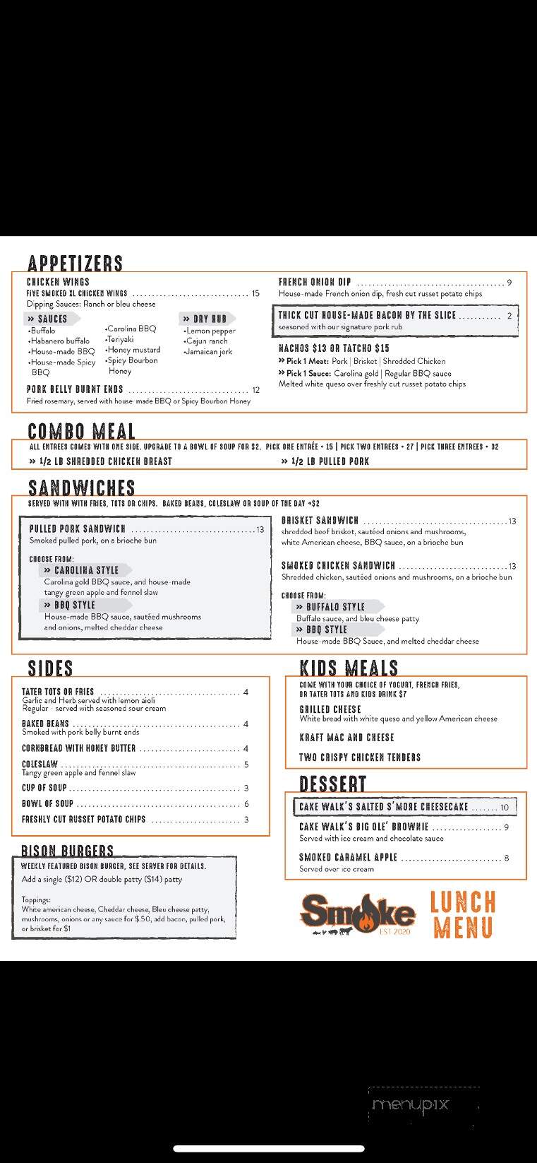 Smoke - Lonsdale, MN menu_pic