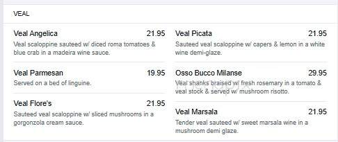 Nazzaro's Italian Cuisine - St Simons Island, GA menu_pic