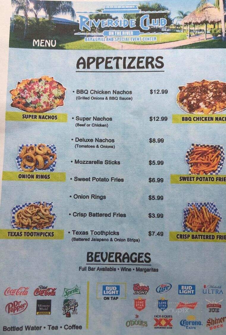 Riverside Club - Mission, TX menu_pic