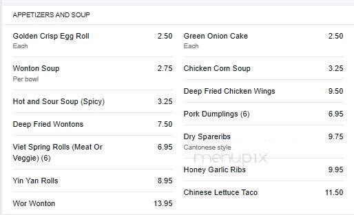 Pearl River Restaurant - Edmonton, AB menu_pic