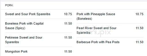 Pearl River Restaurant - Edmonton, AB menu_pic