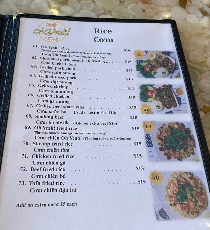 Pho Oh Yeah - Katy, TX menu_pic