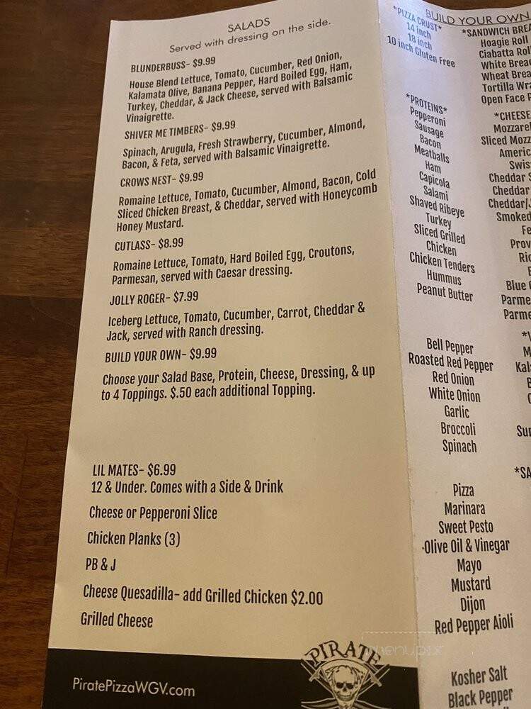 Pirate Pizza - St Augustine, FL menu_pic