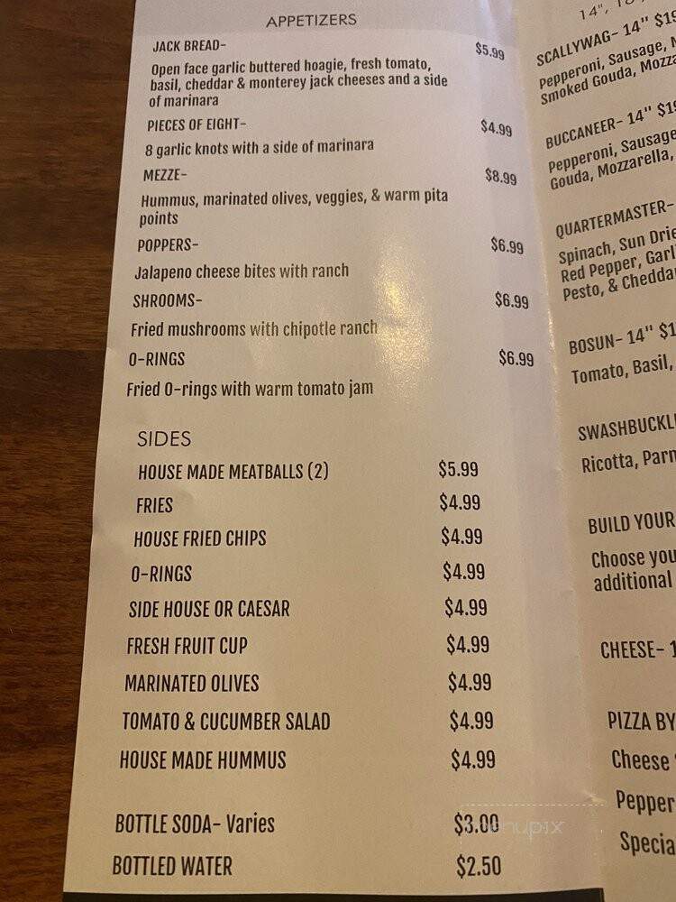 Pirate Pizza - St Augustine, FL menu_pic