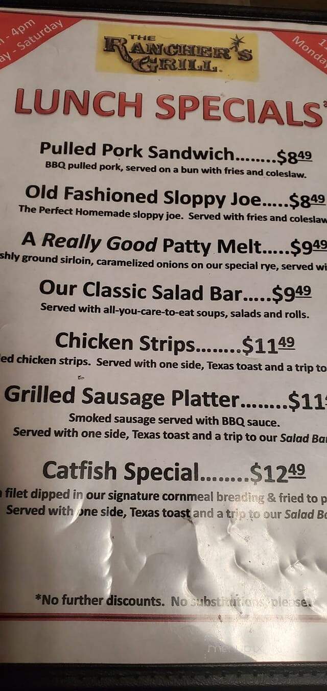 Ranchers Grill - Deming, NM menu_pic