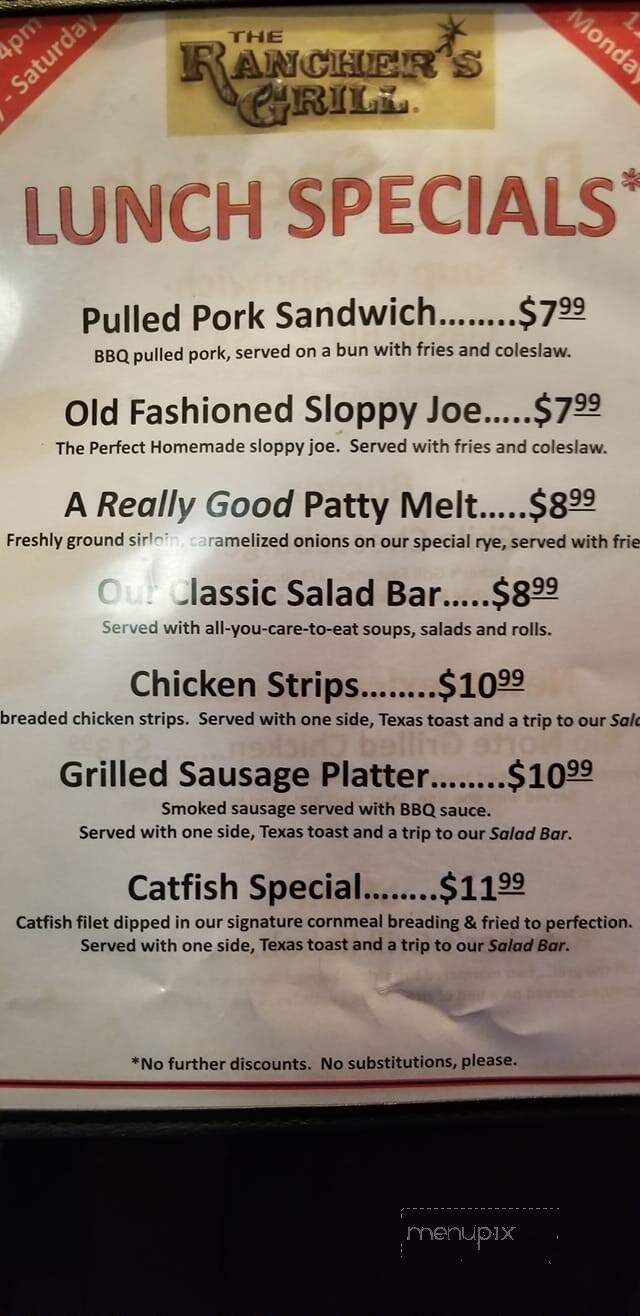 Ranchers Grill - Deming, NM menu_pic