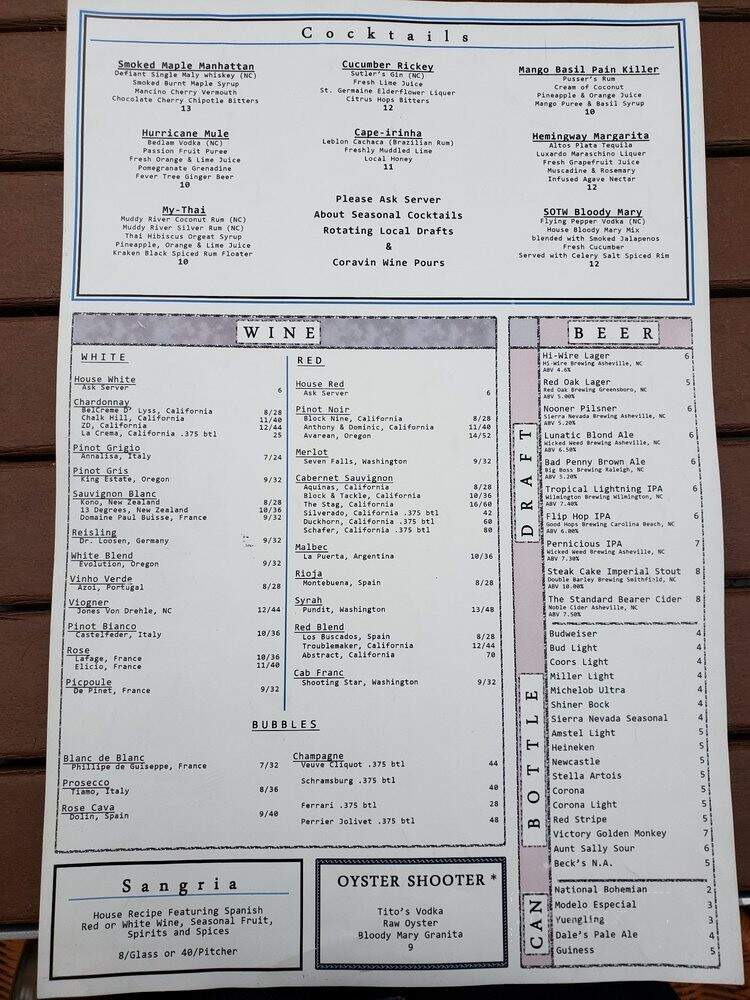 Smoke On the Water - Wilmington, NC menu_pic