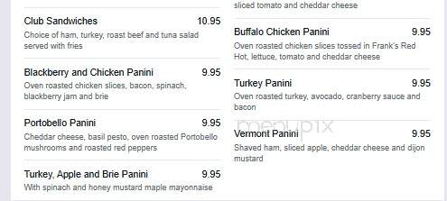 Snap's Restaurant - Bristol, VT menu_pic