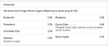 Snap's Restaurant - Bristol, VT menu_pic