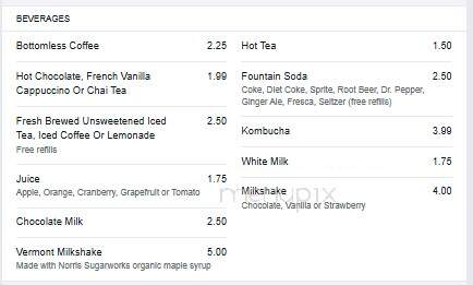 Snap's Restaurant - Bristol, VT menu_pic