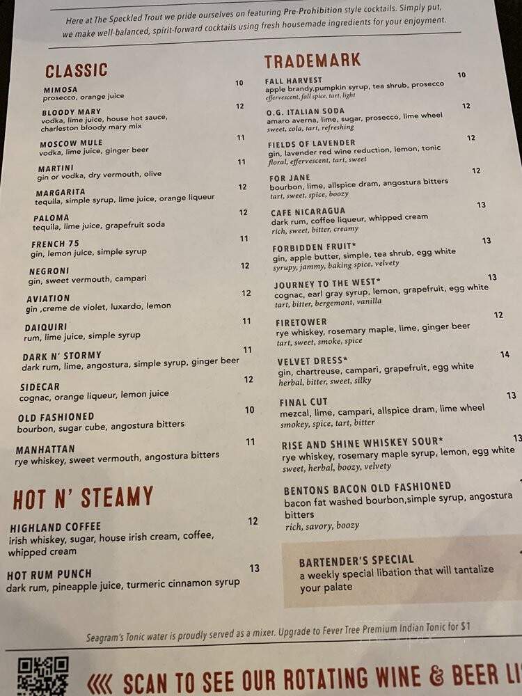Speckled Trout Cafe - Blowing Rock, NC menu_pic