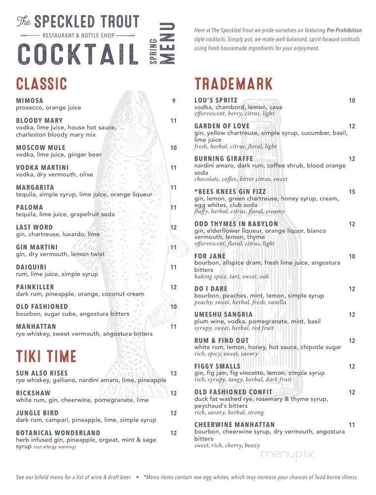 Speckled Trout Cafe - Blowing Rock, NC menu_pic