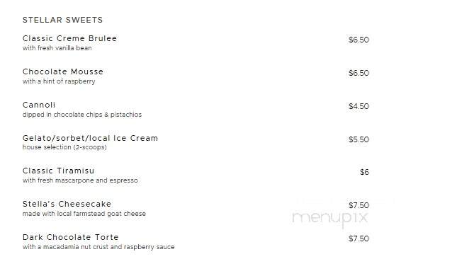 Stella's Kitchen - Lyme, NH menu_pic