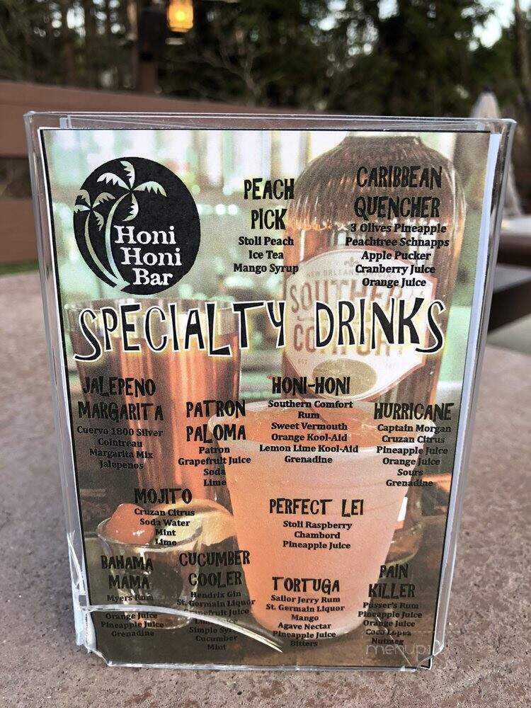 The Honi-Honi Bar - Oakland, MD menu_pic