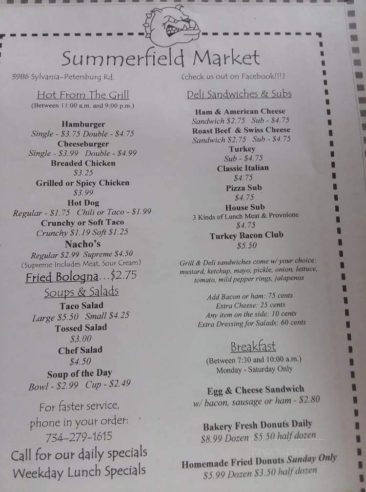 Summerfield Market - Petersburg, MI menu_pic