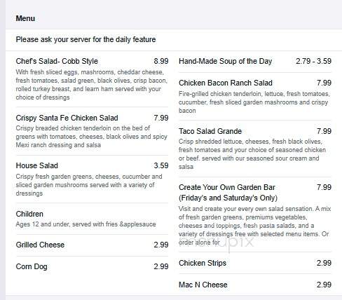 Reel Inn - Necedah, WI menu_pic