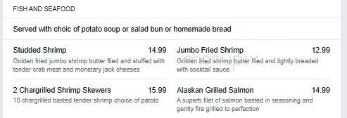 Reel Inn - Necedah, WI menu_pic