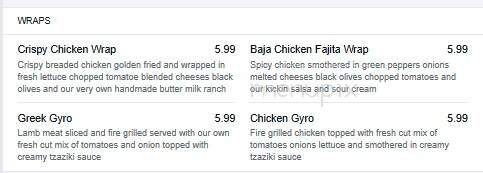 Reel Inn - Necedah, WI menu_pic