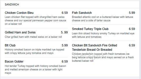 Reel Inn - Necedah, WI menu_pic