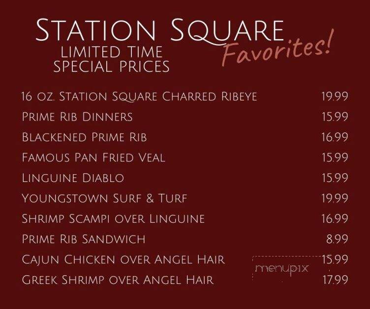 Station Square Restaurant - Youngstown, OH menu_pic