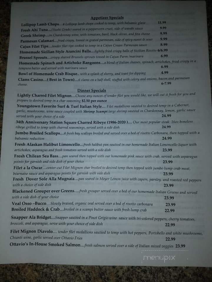 Station Square Restaurant - Youngstown, OH menu_pic