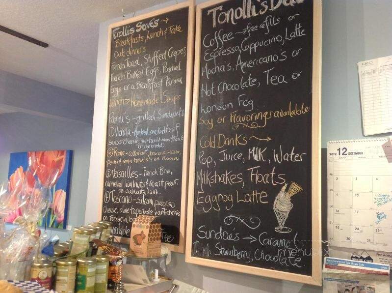 Tonolli's Deli - Victoria, BC menu_pic