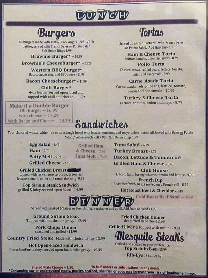 Town Pump Steakhouse - Westmorland, CA menu_pic