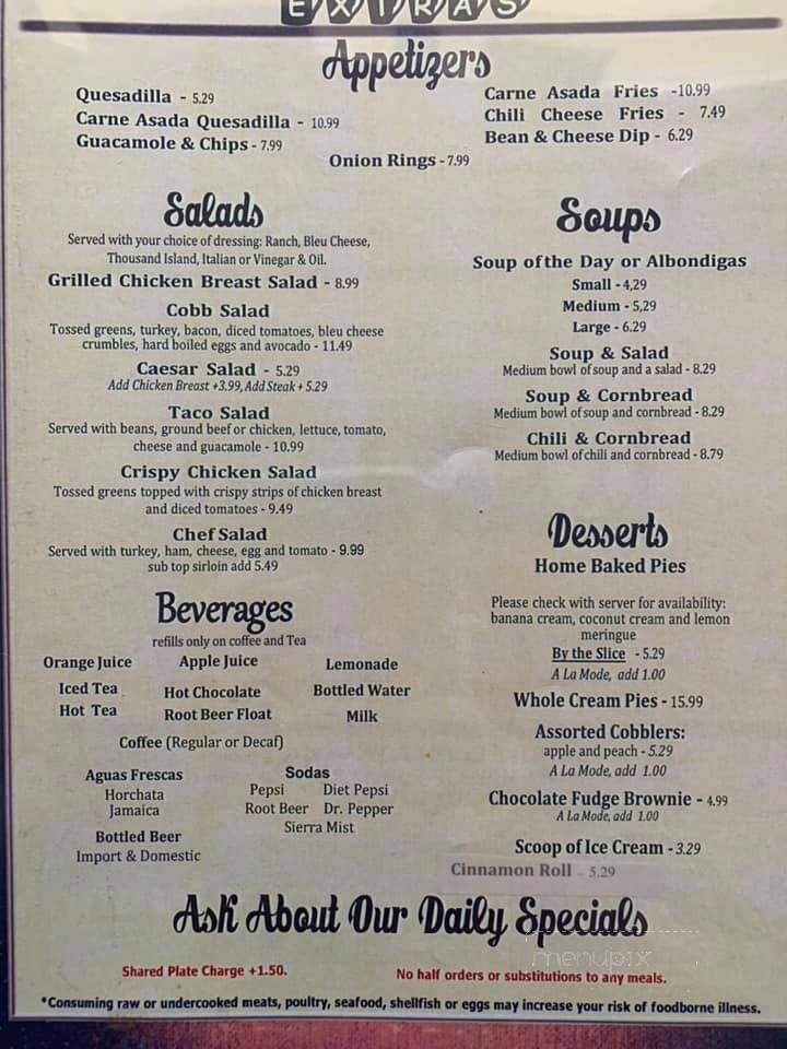 Town Pump Steakhouse - Westmorland, CA menu_pic