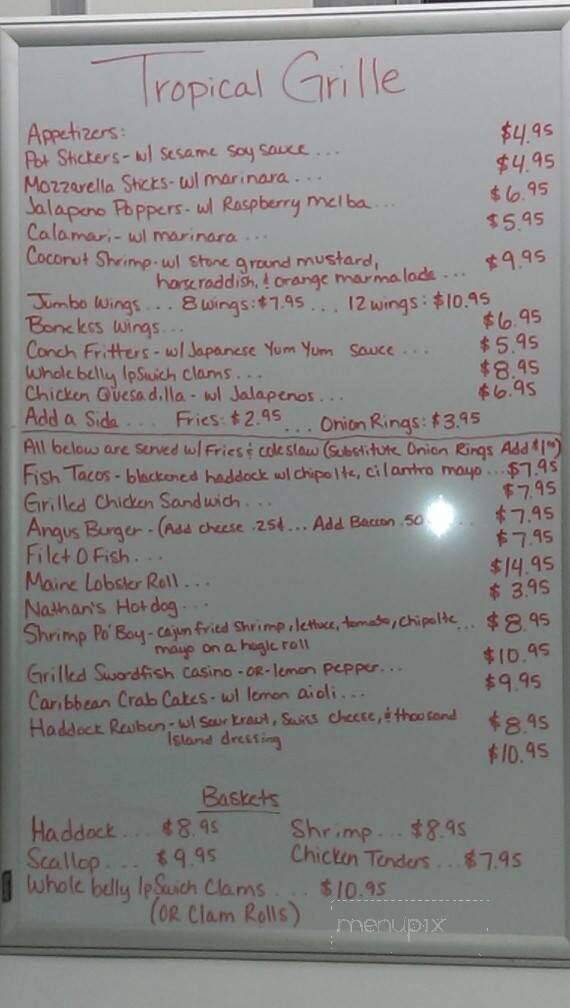 Hernando Beach Tropical Grille - Hernando Beach, FL menu_pic