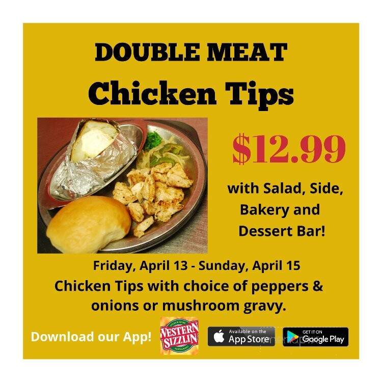 Western Sizzlin Steak & More - Athens, TN menu_pic
