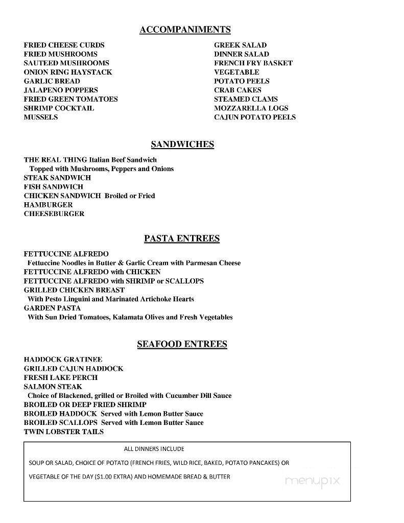 White House Inn - Butte Des Morts, WI menu_pic