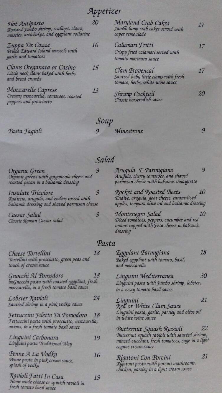 Nino's Restaurant - Bedford Hills, NY menu_pic