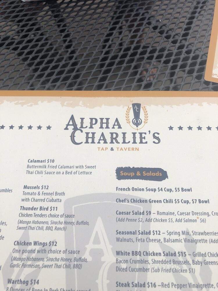 Alpha Charlie's Tap & Tavern - Centennial, CO menu_pic
