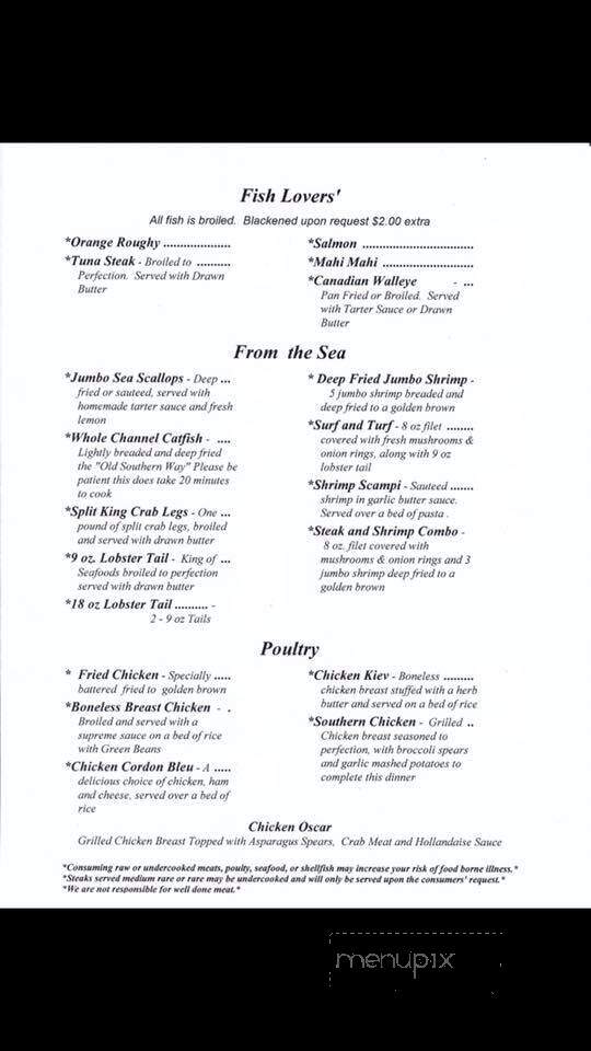 Benedetti's Supper Club - Beloit, WI menu_pic