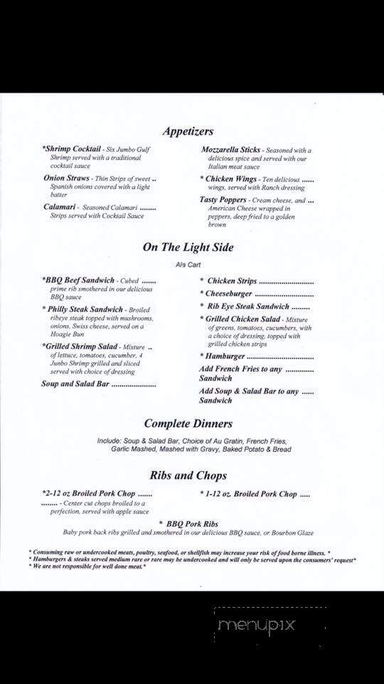 Benedetti's Supper Club - Beloit, WI menu_pic