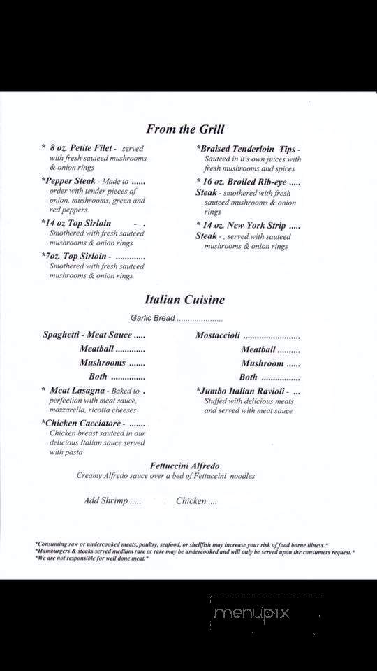 Benedetti's Supper Club - Beloit, WI menu_pic