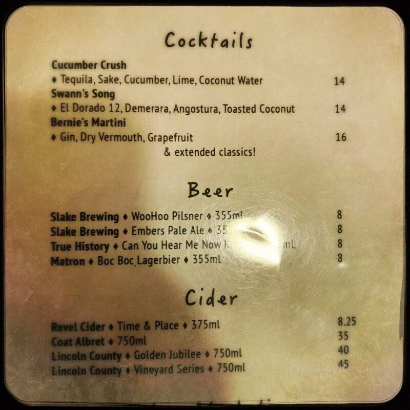 Taverne Bernhardts - Toronto, ON menu_pic