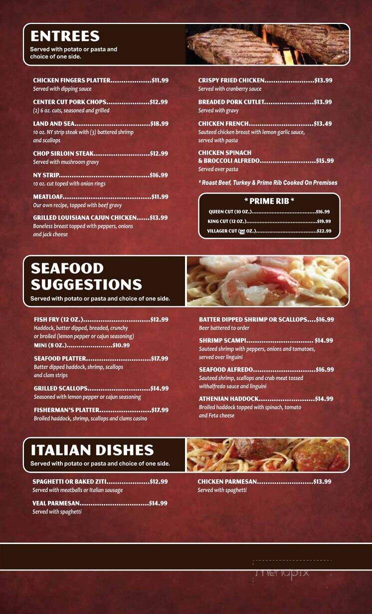 Canal View Family Restaurant - Newark, NY menu_pic