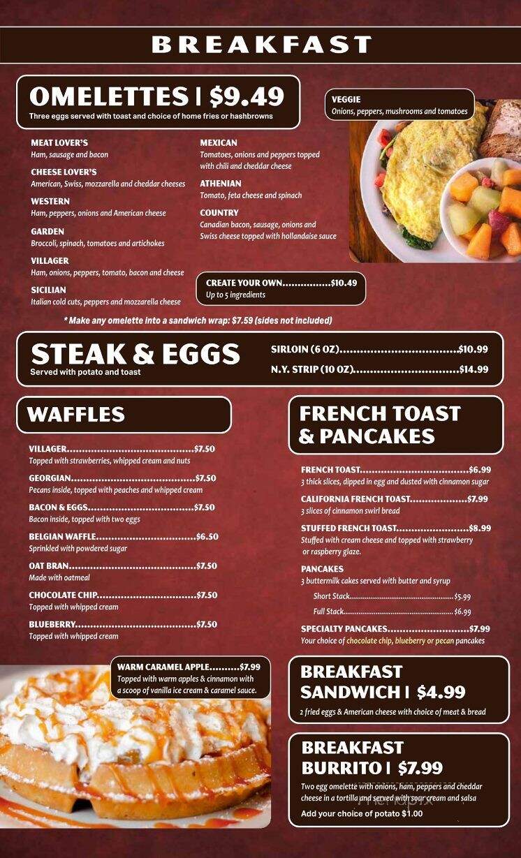 Canal View Family Restaurant - Newark, NY menu_pic