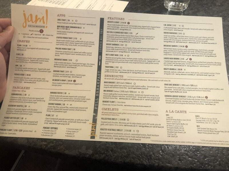 Jam! - Bozeman, MT menu_pic