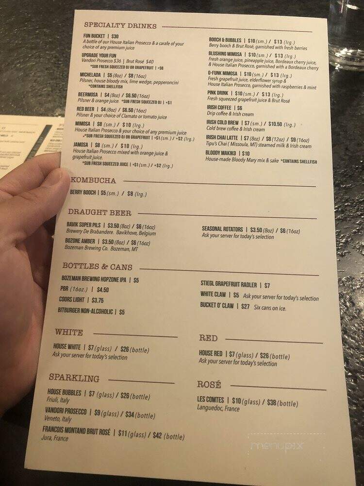 Jam! - Bozeman, MT menu_pic
