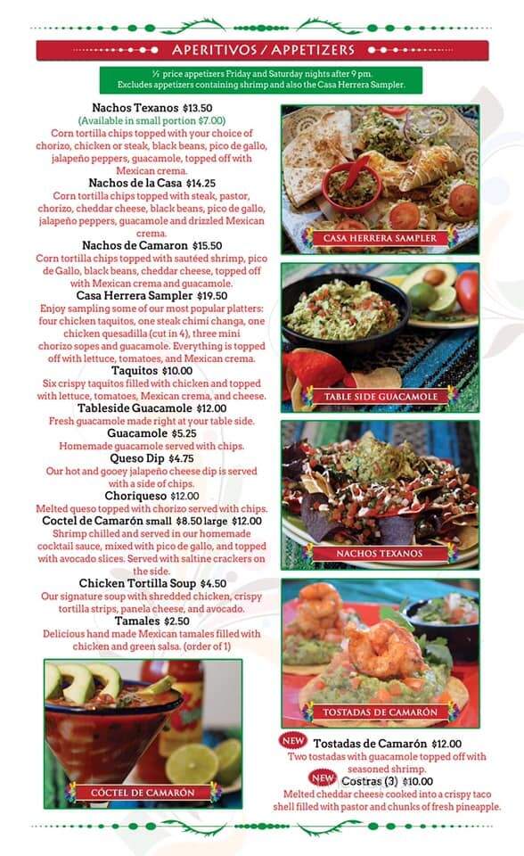 Casa Herrera - Thorndale, PA menu_pic
