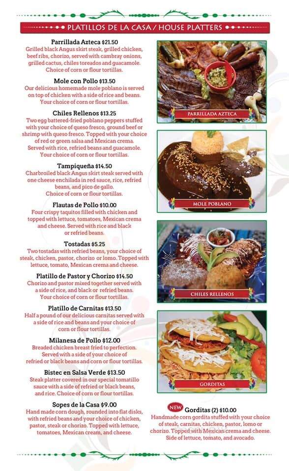 Casa Herrera - Thorndale, PA menu_pic