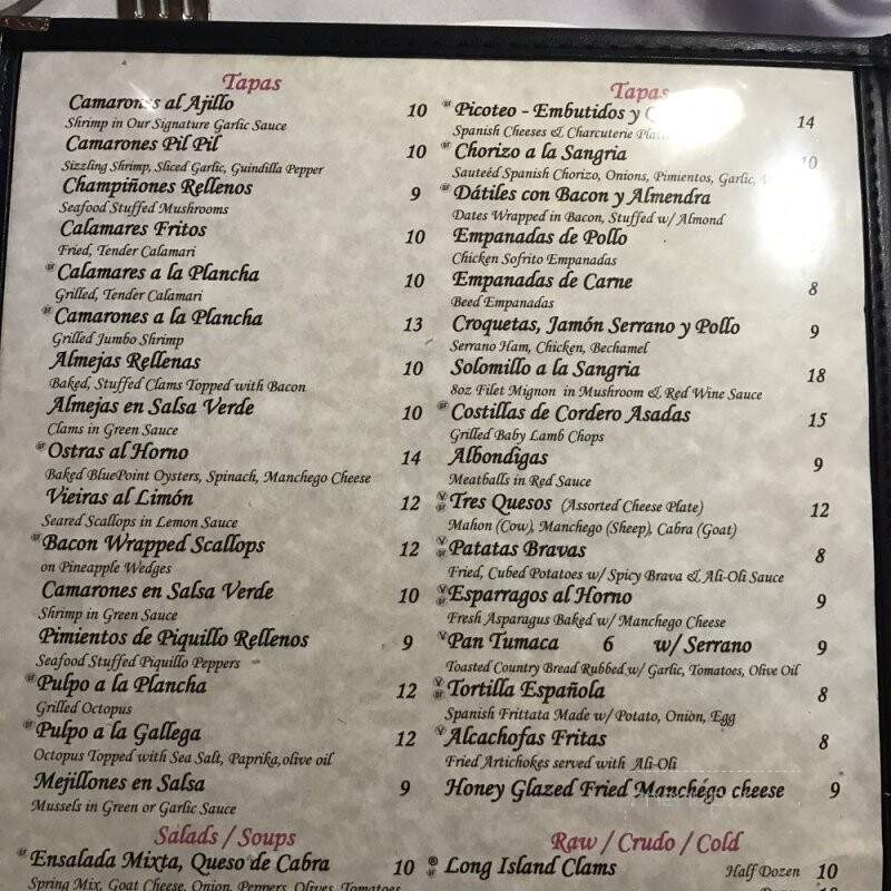 Sangria 71 - Commack, NY menu_pic