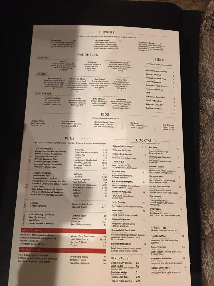 Sedona Taphouse - Colonial Heights, VA menu_pic