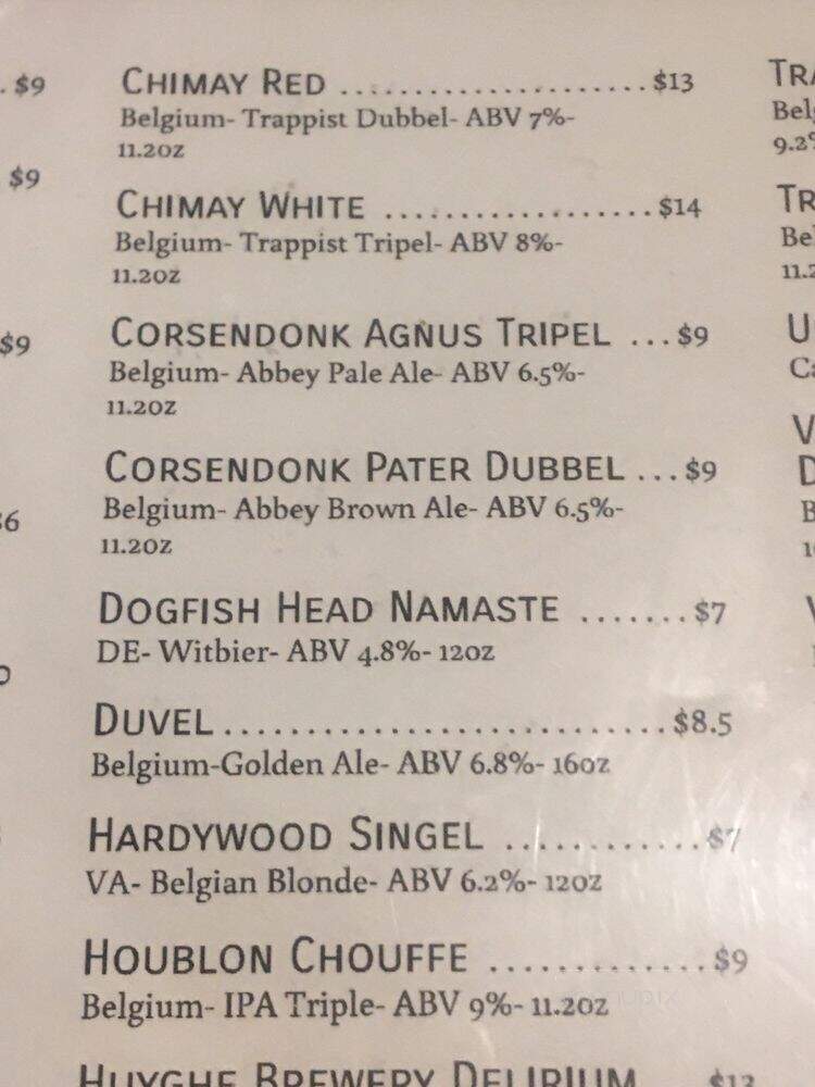Sedona Taphouse - Colonial Heights, VA menu_pic