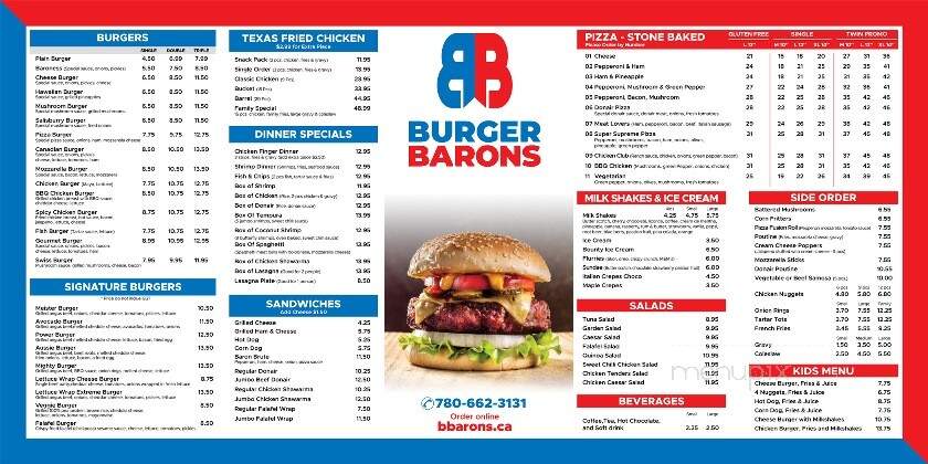 Burger Baron - Tofield, AB