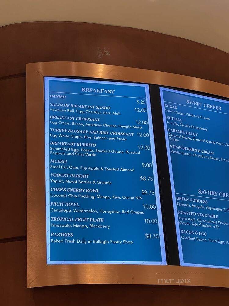 Bellagio Patisserie - Las Vegas, NV menu_pic