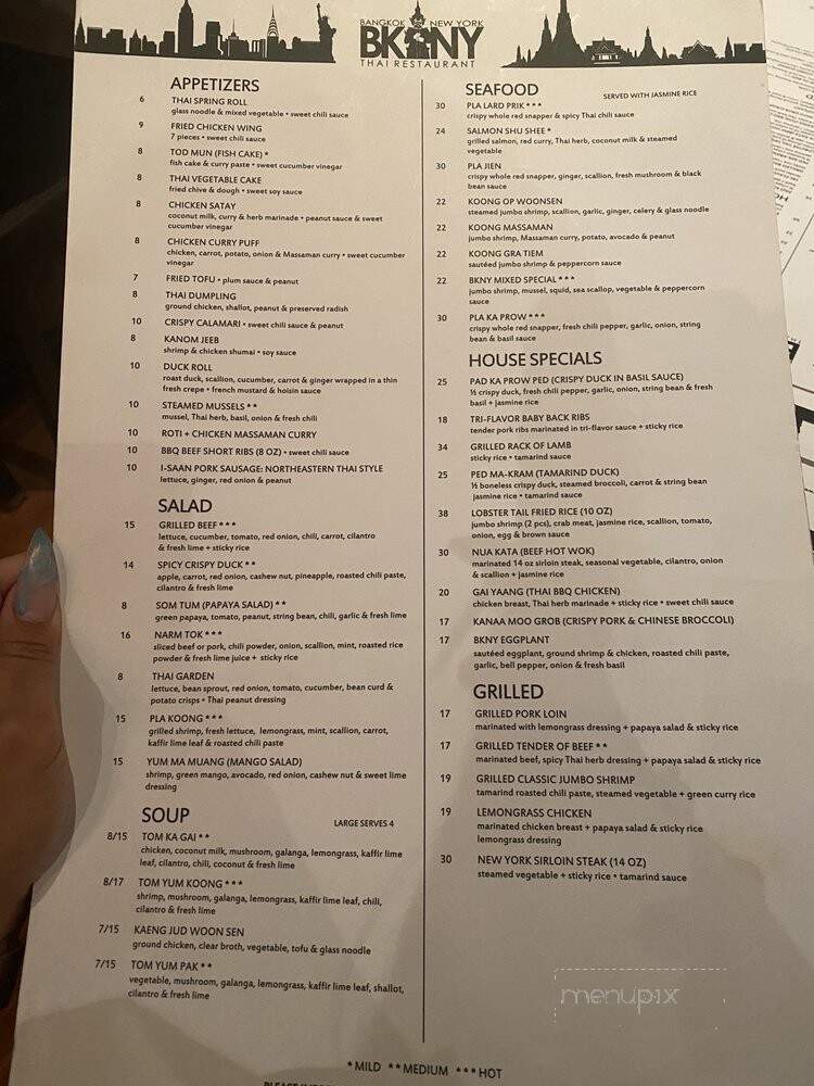 Bkny Thai Restaurant - Bayside, NY menu_pic
